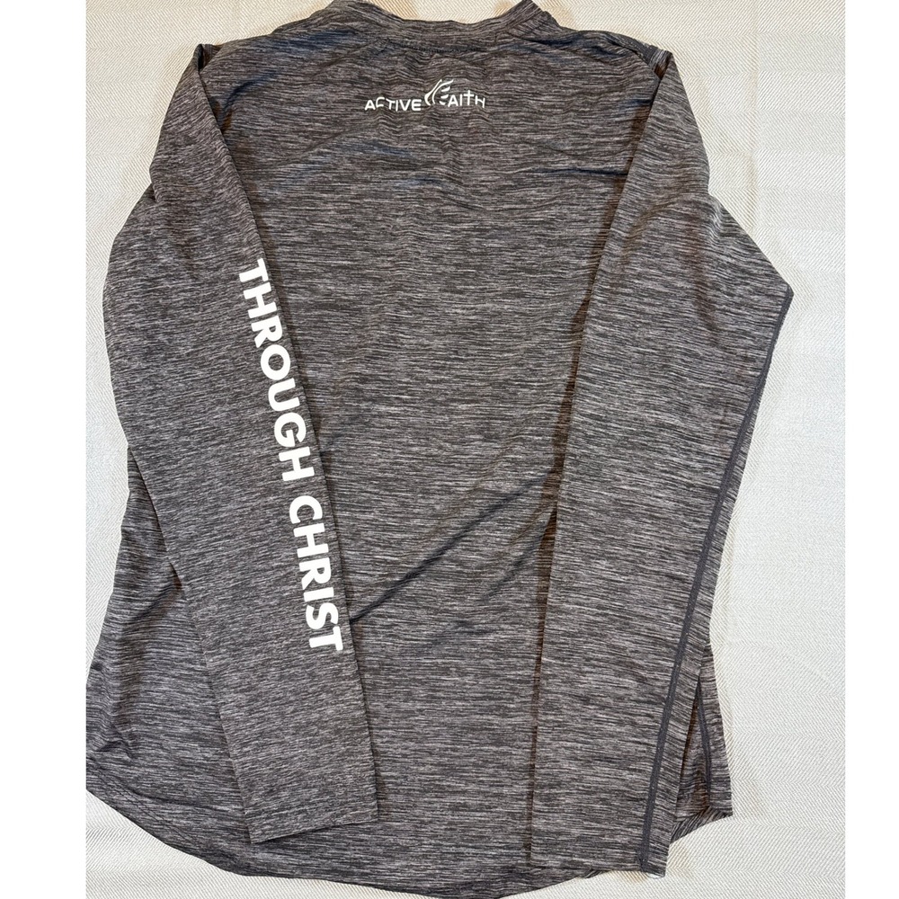 In Jesus Name I Play Mens Small Gray Space Dye Athletic Tee Colossians 3:17 1308